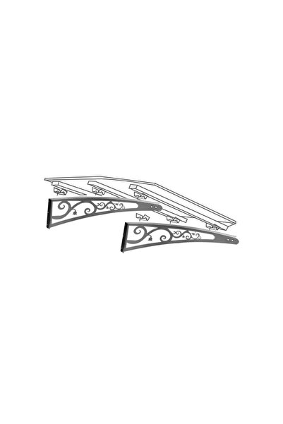 Yapısan Lazer Kesim Metal Ayak 10 mm Polikarbon Levhalı Pratik Sundurma 100x1...