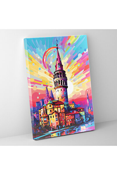 PaintedAnarchy Galata Tower Wall Art - Galata Tower, Wall Decoration, Canvas ...