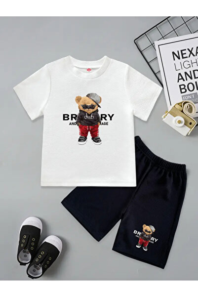 THEKONT Σετ μπλουζάκι-σορτς με στάμπα Burry Crazy