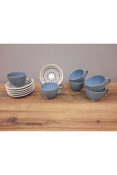 Keramika 12 PARÇA 6 KİŞİLİK ÇAY FİNCAN TAKIMI MAGİC