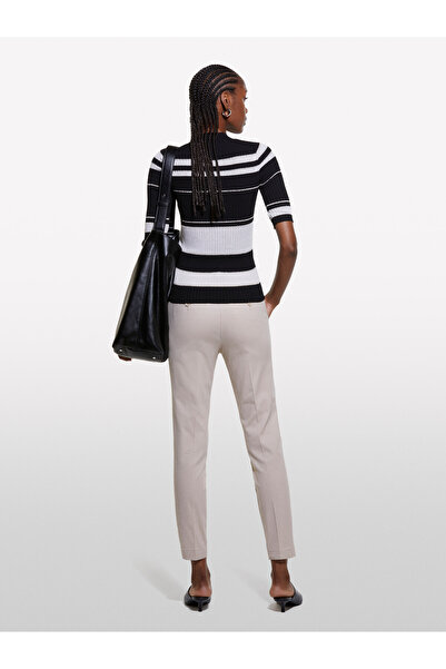 Sisley Women's Slim Fit Powder Gabardine Trousers