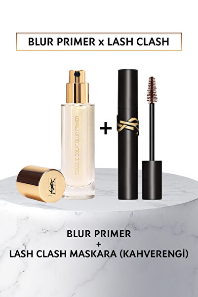 Yves Saint Laurent Blur Primer & Lash Clash Kahverengi Makyaj Seti 7829999999164