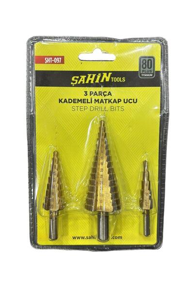 Şahin Kademeli Matkap Ucu Sac Delme Seti 3 Parça