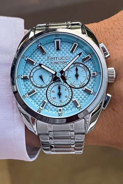 Ferrucci Men's Wrist Watch - Steel Cord, 3 Atm Waterproof, Bracelet Gift