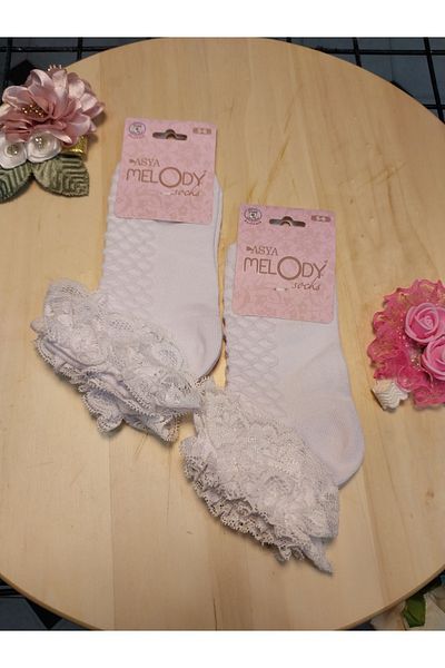 MELODY Set of 2 Lacy SocKs for Girls