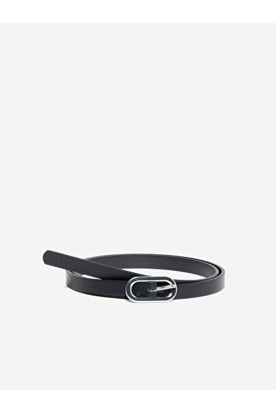 Sisley Γυναικεία ζώνη με μαύρη πόρπη από νικέλιο - Οβάλ σχέδιο