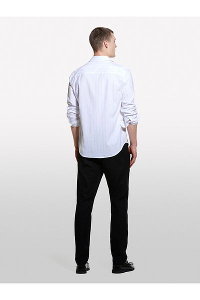 Sisley Men's High Waist Black Cotton Trousers - Relaxed Fit