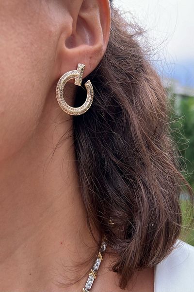 gaila design Gold Color Tiff Design Model Earrings