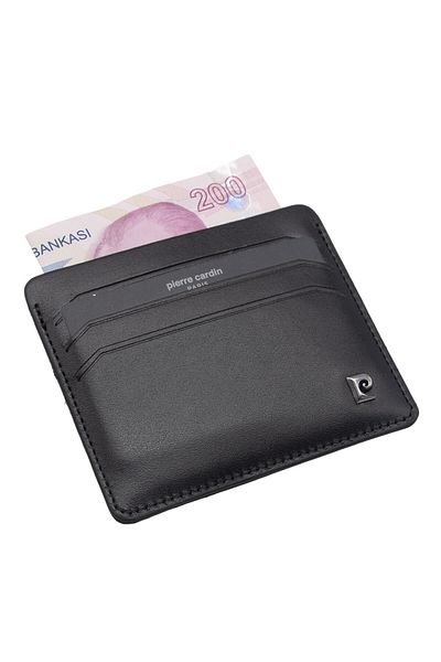 Pierre Cardin Unisex BlAck LeAther CArd Holder - 046A55