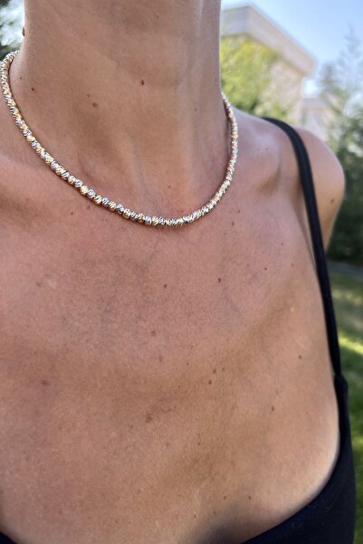 gaila design Çift Renkli Altın Silver Dorika Kolye