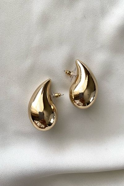 gaila design Gold Color 5cm Oversized Drop Drop Earrings