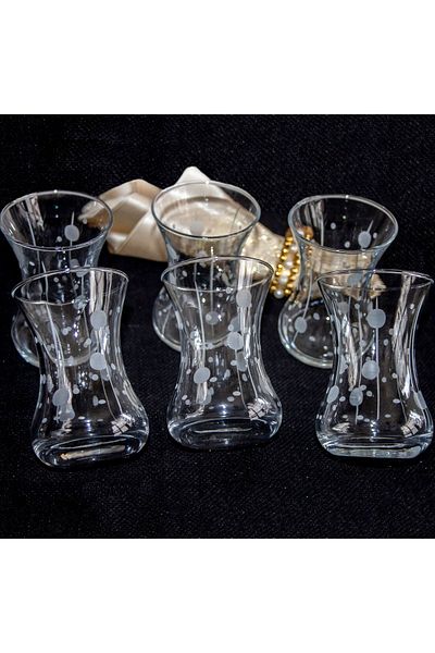 DECOSTYLE Paşabahçe Tea Glass Pointed Set of 6