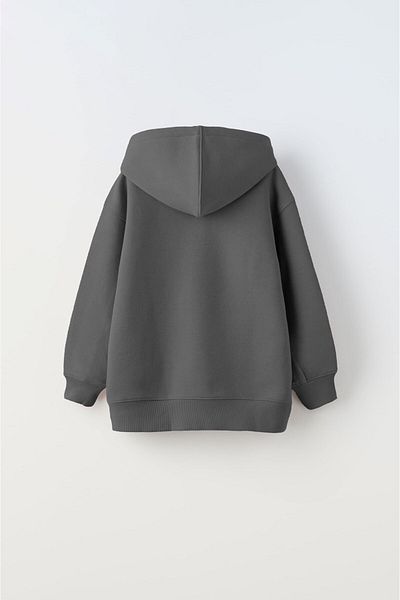 The Champ Clothing Hooded Fleece Inside New York Text Printed Black Unisex Kids Hoodie Sweatshirt