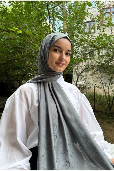 shalby Hijab Bumbac mătăsos Inele Jacquard Model Şal Irmak