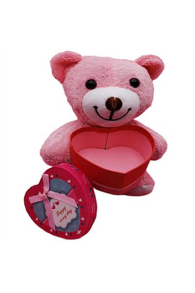 Sarego Heart Box Plush Teddy Bear Sweet Cute Romantic Love Package Surprise Yumoş Love Box Special Day Gift