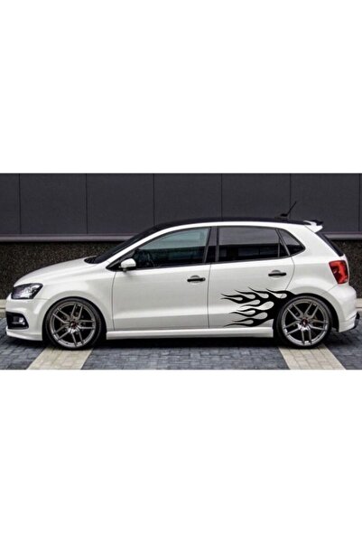 EYBA STİCKER Araba Yan Çamurluk Alev Sticker Yapışkan Tüm Araçlara Uyumlu