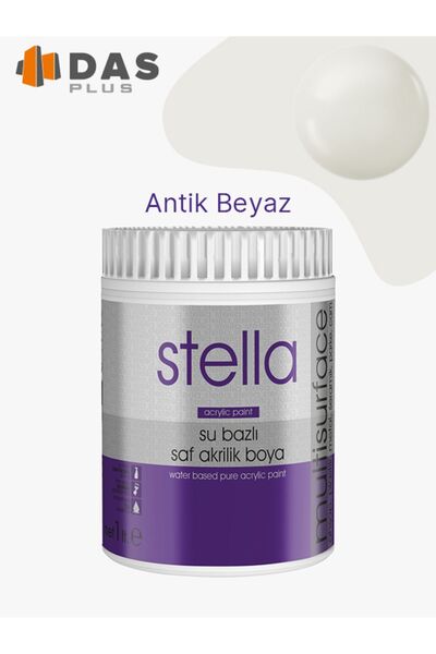 Stella Su Bazlı Saf Akrilik Boya Antik Beyaz 1 Lt-