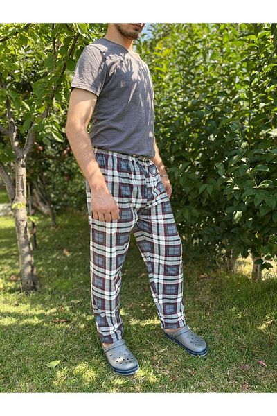 Betimoda Αντρική φόρμα Anthracite Sleepwear Bottom - Τετράγωνο χωρίς τσέπες και ελαστική μέση