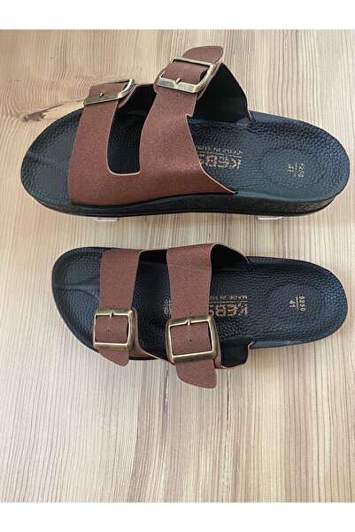 Eylül Spor Double Buckle Anatomical Sole Men's Home and Outdoor Slippers