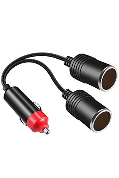 Vwin Oto Araç Çakmak Çoklayıcı Uzatma Kablolu 2’li 2 Port Çakmaklık Çoklayıcı Fişi İdeal