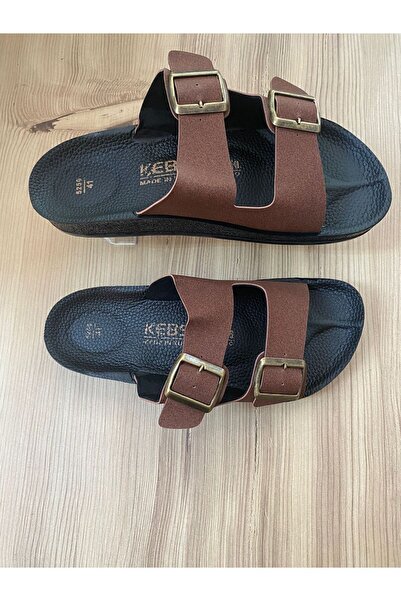 Eylül Spor Double Buckle Anatomical Sole Men's Home and Outdoor Slippers