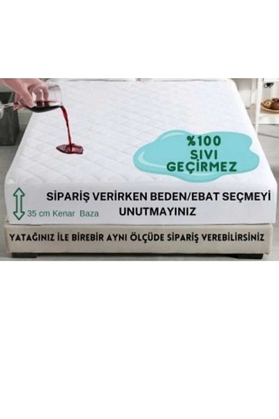 AYHOME Quilted Fitted Bed Mattress - Water Liquid Proof, Double, Cotton