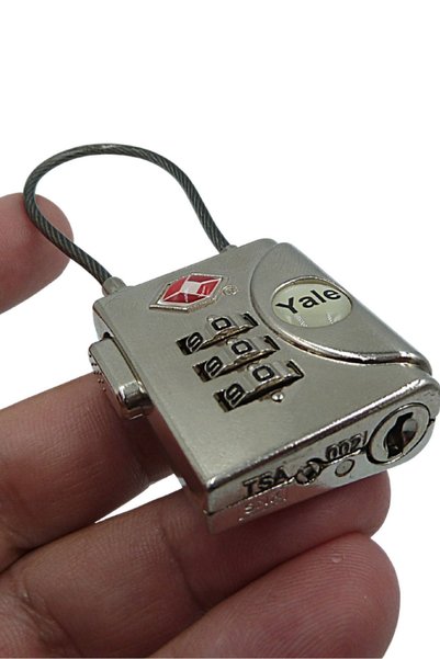 Generic Brand Yale Ytp3 Padlock Cable Combination Blister Packaged Gray