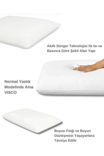 Genel Markalar Pamuk Viskon 40x60x15 ortopedik boyun destek visco yastık 60 x...