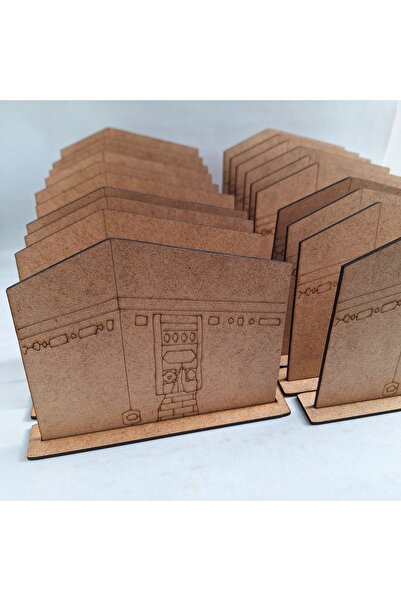 Ebrulisler 20 Adet Kabe Maket Ahşap Boyama Dini Aktivite Kurs Okul Ramazan Etkinlik Seti