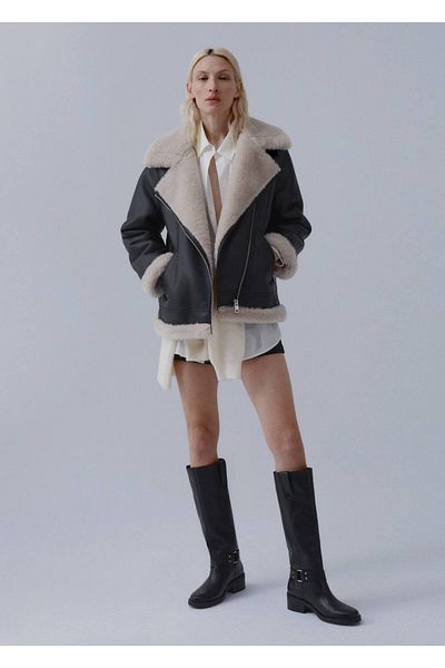 MANGO Woman Lederstiefel mit Schnalle