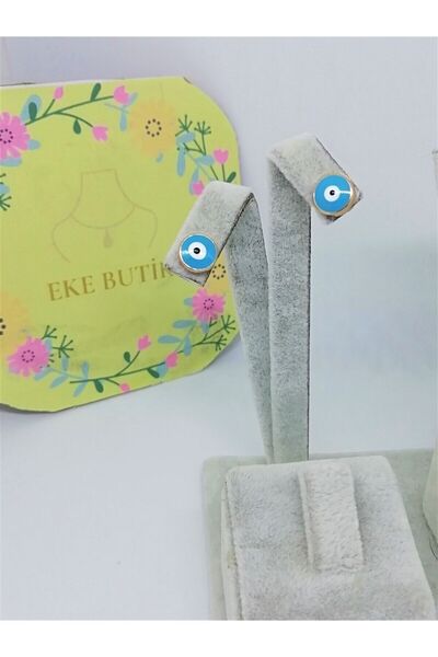 EKE BUTİK ÇELİK NAZAR BONCUKLU KÜPE