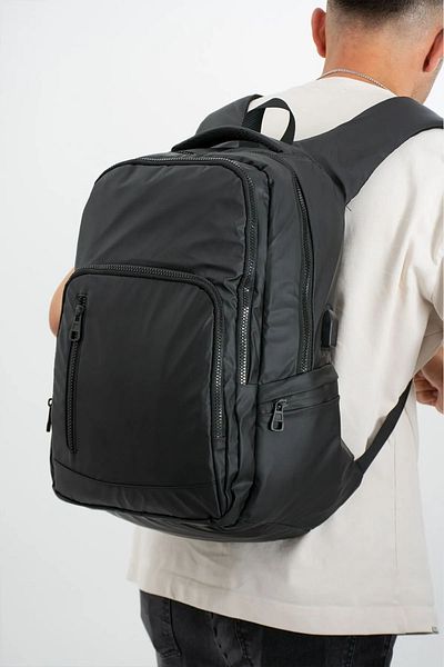 Lifonbag Unisex Μαύρη βαλίτσα φορητού υπολογιστή με 7 θήκες - με έξοδο USB και θήκη για σακίδιο