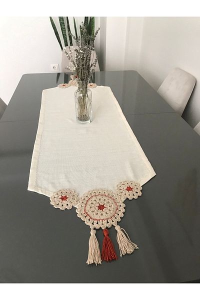 Parla Life Πλεκτό Λινό Ύφασμα Runner 40x140 εκ
