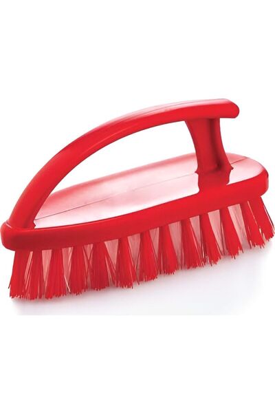 Metler سجادة بياقة بمقبض من إيكول، فرشاة غسيل حديدية، قطعة واحدة باللون الأحمر