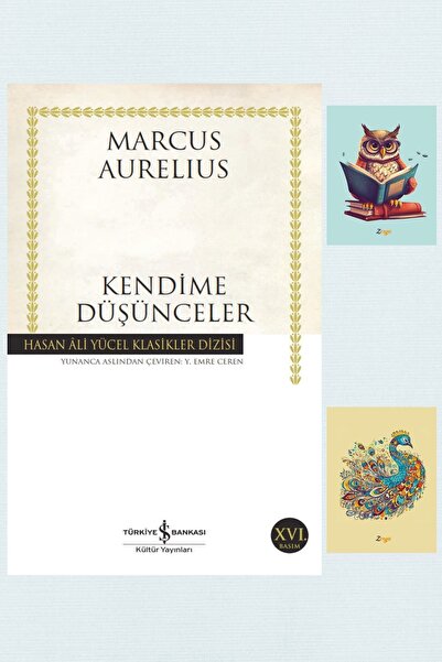 TÜRKİYE İŞ BANKASI KÜLTÜR YAYINLARI Kendime Düşünceler - Hasan Âli Yücel Klasikleri - Marcus Aurelius - 9786052954027 (2 NOT DEFTERLİ)
