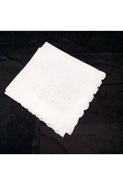 AYHOME White Satin Dowry Bundle - With Pearls and Lace Detail