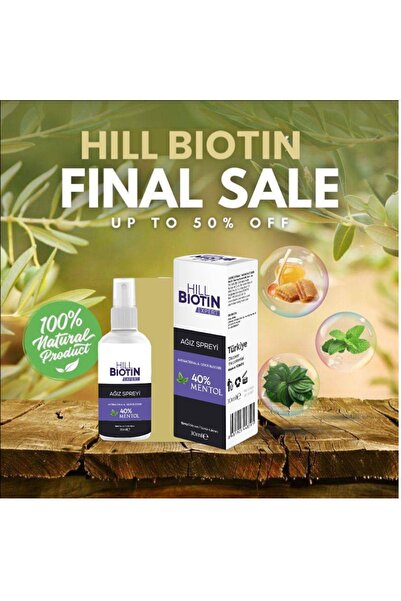 HILL BIOTIN EXPERT Ağız Kokusu Önleyici Naneli,mentöllu Ferahlatıcı Sprey 30 ml