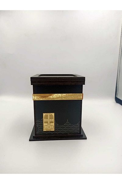 DEKORMOS Ramadan Umrah Hajj Miniature Kabe Wooden Box - Date Rosary