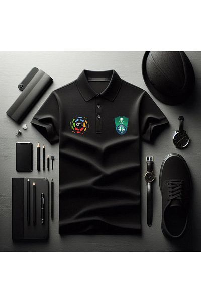 Pisa Art Προσαρμοσμένο σχέδιο AL AHLİ Polo γιακά μπλουζάκι