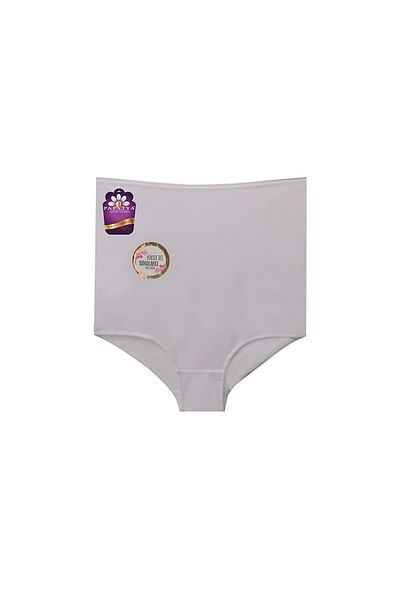 Papatya High Waist Laser Cut Recovery Panties - White