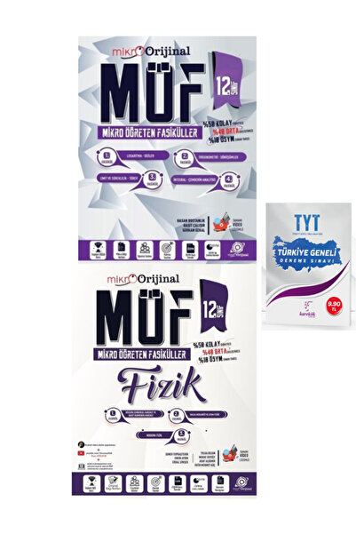 Orijinal Yayınları Orijinal Mikro 12. Sınıf Matematik ve Fizik MÖF Mikro Öğre...