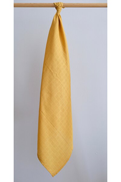 runbaby Run Baby Baby Muslin Set - 100% Cotton, Mustard, 75x75cm Cover Scarf and Pacifier Strap