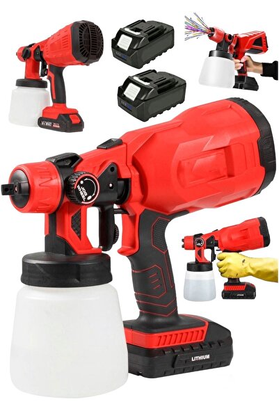 Genel Markalar F6200 Çift Akülü Boya Tabancası Çift Akülü Sprey Boya Püskürtm...