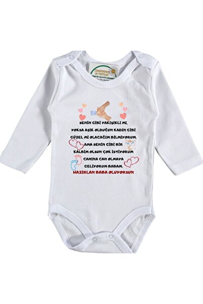 Asilcomkids Baby Bodysuit with the Words "Get Ready, You'Re Becoming a Father"
