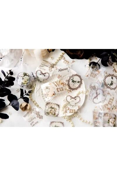 SF SCRAPBOOK KIRTASİYE Scrapbook Washi Journal Dantel Tape Sticker Rulo Pet S...