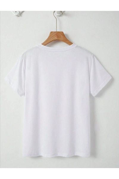 SUNFREE Feather Freedoom Bird Desenli - Oversize Μπλουζάκι με Στρογγυλή Λαιμόκοψη για Γυναίκες