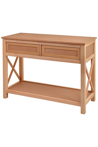 Evim-E Aksesuar Çapraz Dresuar 110 cm Ham  Cilasız Tamamı Ahşap