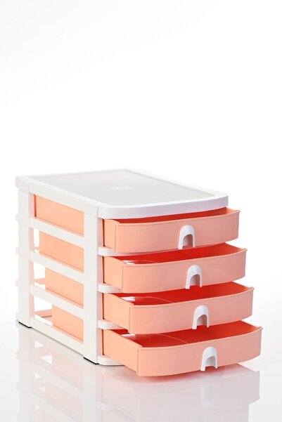 Ops Co 7400 Çok Amaçlı Çekmeceli Organizer Pastel Turuncu