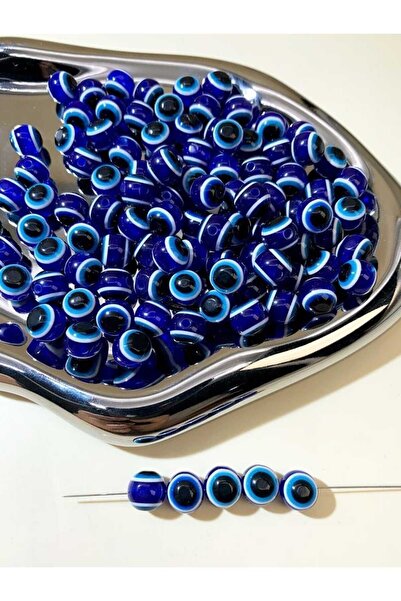 ella'nın çarşısı Πλαστική χάντρα του κακού ματιού 6 χιλ. 50 Τεμάχια