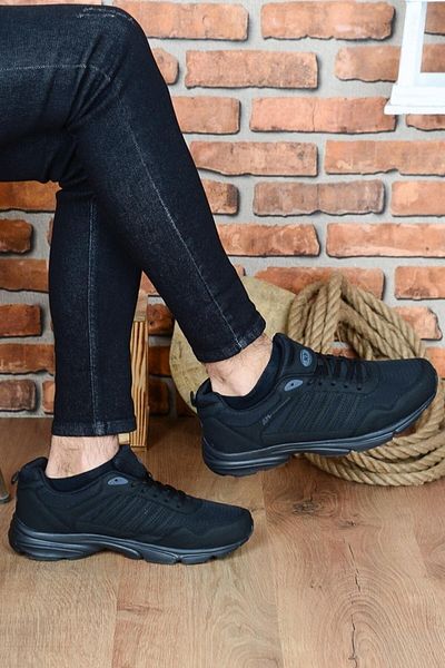 M.P. Mp 1729 Men's Black Daily Large Size Foot 45 46 47 Sports Sneaker Walking Training Shoes